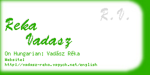 reka vadasz business card